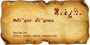 Mógor Ágnes névjegykártya